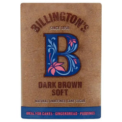 Billington's Dark Brown Soft Natural Unrefined Cane Sugar 500g (Case of 10)  Adomoo