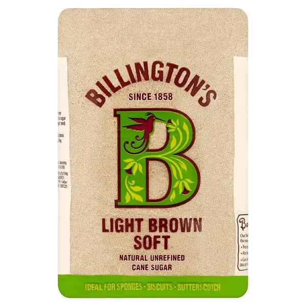 Billington's Light Brown Soft Natural Unrefined Cane Sugar 1kg (Case of 10)  Adomoo