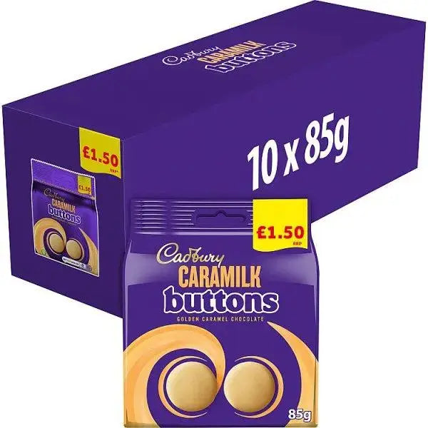 Cadbury Caramilk Golden Caramel Buttons Chocolate Bag 85g (Cake of 10)  Adomoo