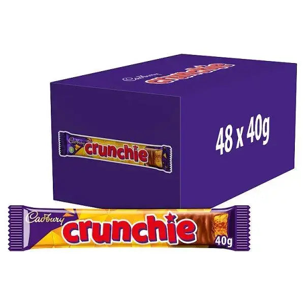 Cadbury Crunchie Chocolate Bar, 40g (Case of 48)  Adomoo