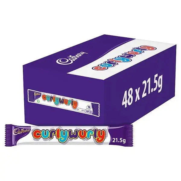 Cadbury Curly Wurly Chocolate Bar 21.5g (Case of 48)  Adomoo