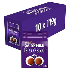 Cadbury Dairy Milk Buttons Chocolate Bag 119g (Case of 10)  Adomoo
