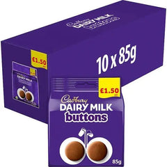 Cadbury Dairy Milk Buttons Chocolate Bag 85g (Case of 10)  Adomoo