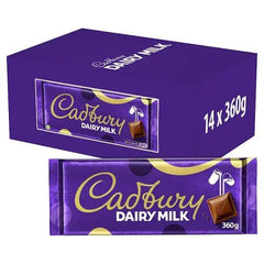Cadbury Dairy Milk Chocolate Bar 360g (Case of 14)  Adomoo