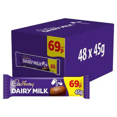 Cadbury Dairy Milk Chocolate Bar 69p PMP 45g (Case of 48)  Adomoo
