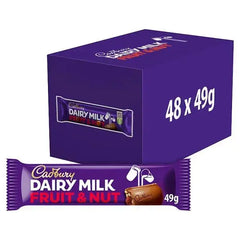 Cadbury Dairy Milk Fruit & Nut Chocolate Bar 49g (Case of 48)  Adomoo