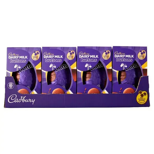 Cadbury Dairy Milk Giant Buttons Chocolate Easter Egg, 96g (Case of 12)  Adomoo