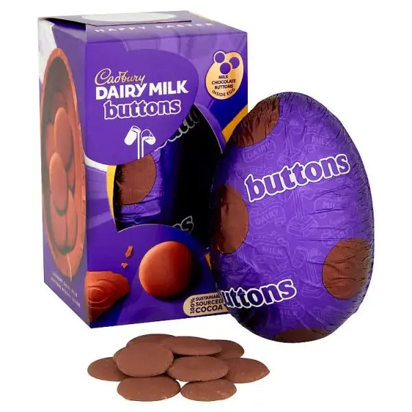 Cadbury Dairy Milk Giant Buttons Chocolate Easter Egg, 96g (Case of 12)  Adomoo