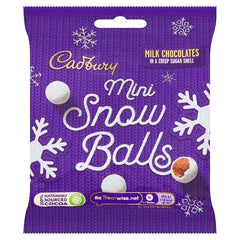Cadbury Dairy Milk Mini Snowballs Milk Chocolate 80g (Case of 24)  Adomoo