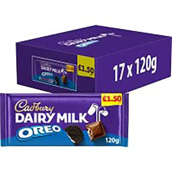 Cadbury Dairy Milk Oreo Chocolate Bar 120g  Adomoo