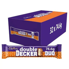 Cadbury Double Decker Duo Chocolate Bar 74.6g (Case of 32)  Adomoo