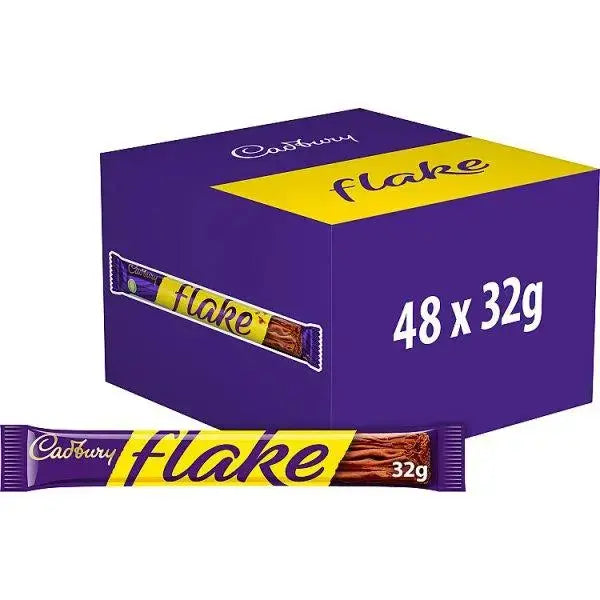 Cadbury Flake Chocolate Bar 32g (Case of 48)  Adomoo
