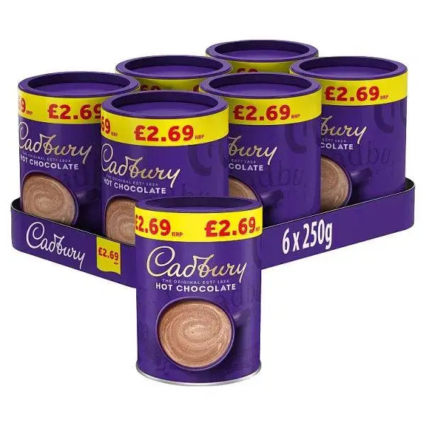 Cadbury Original Drinking Hot Chocolate 250g (Case of 6)  Adomoo
