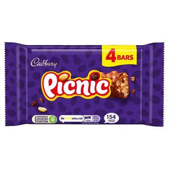 Cadbury Picnic Chocolate Bar 4 Pack Multipack 128g (Case of 10)  Adomoo