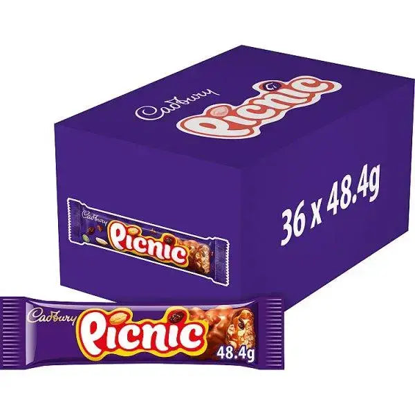 Cadbury Picnic Chocolate Bar 48.4g (Case of 36)  Adomoo