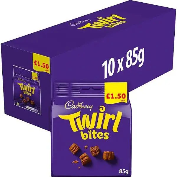 Cadbury Twirl Bites Chocolate Bag 85g (Case of 10)  Adomoo
