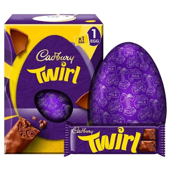 Cadbury Twirl Chocolate Easter Egg, 198g (Case of 6)  Adomoo