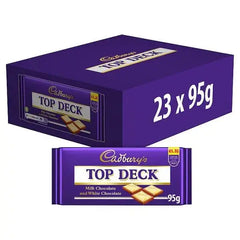 Cadbury's Limited Edition Top Deck Milk Chocolate and White Chocolate 95g (Case of 23)  Adomoo