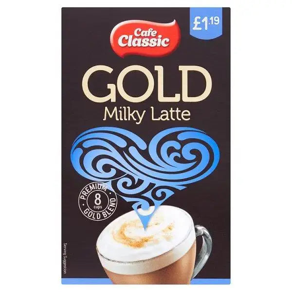Cafe Classic Gold Milky Latte 8 x 14g (112g) (Case of 8)  Adomoo
