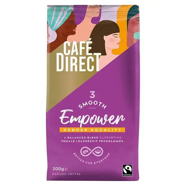 Cafédirect 3 Smooth Empower Ground Coffee 200g (Case of 6)  Adomoo