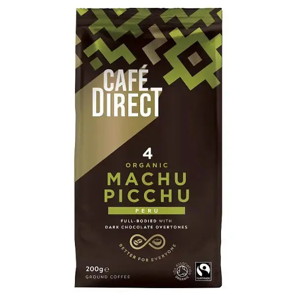 Cafédirect 4 Organic Machu Picchu Ground Coffee 200g (Case of 6)  Adomoo
