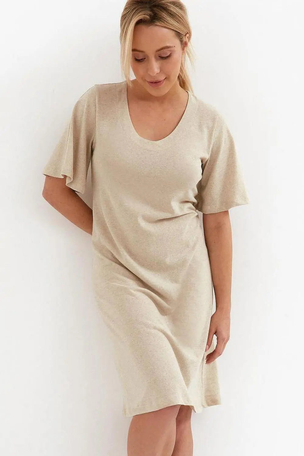 Cana high-quality melange viscose womens shirt  Adomoo