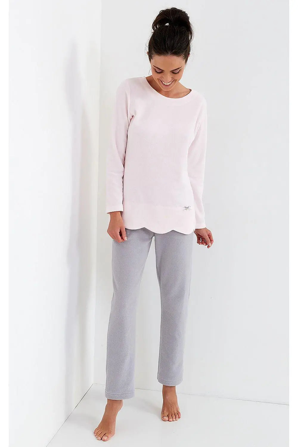 Cana long sleeves blouse and long pants womens pajamas  Adomoo