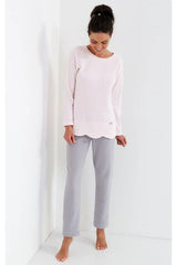 Cana long sleeves blouse and long pants womens pajamas  Adomoo