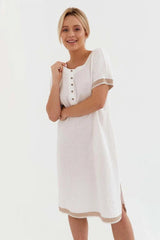 Cana natural cotton fibers womens nightgown  Adomoo
