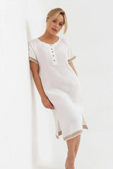 Cana natural cotton fibers womens nightgown  Adomoo