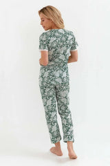 Cana shart and pants flower print womens pajamas  Adomoo
