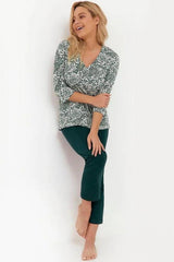 Cana soft-airy fabric pants and blouse womens pajama  Adomoo