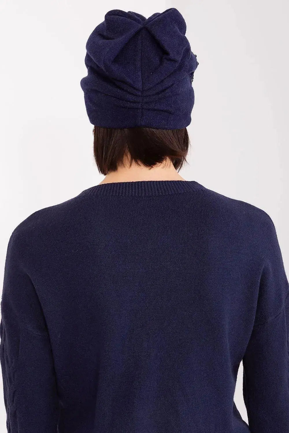 Women's Warm Winter Hat – Smooth Knit with Side Appliqué  Adomoo