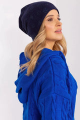 Women's Winter Beanie – Warm Cashmere Blend with Rhinestone Detail  Adomoo