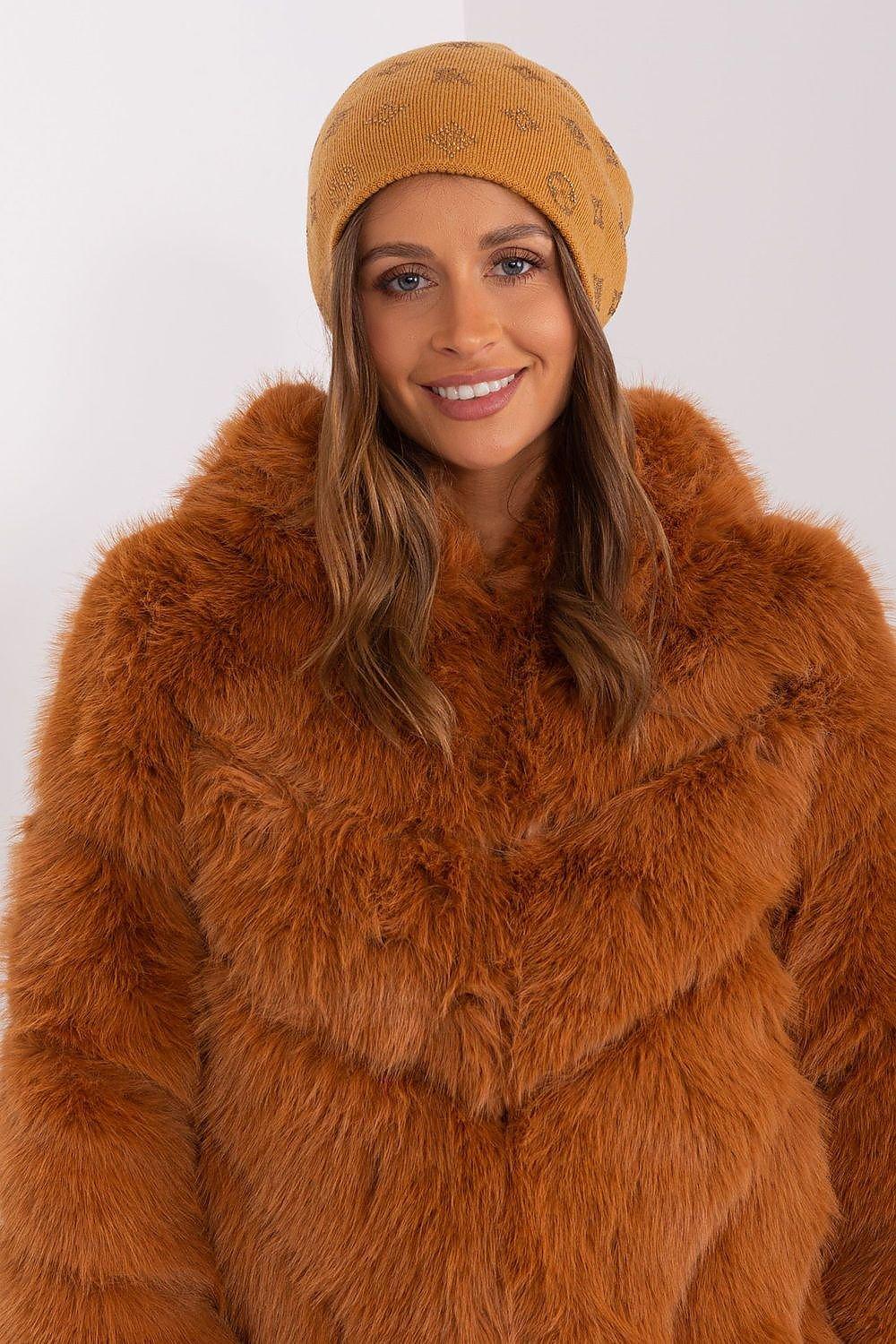 Women's Winter Beanie – Warm Cashmere Blend with Rhinestone Detail  Adomoo