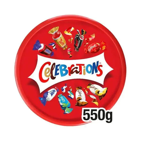 Celebrations Milk Chocolate & Biscuit Bars Sharing Tub 550g  Adomoo