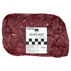 Chef's Essentials Diced Beef 3kg  Adomoo