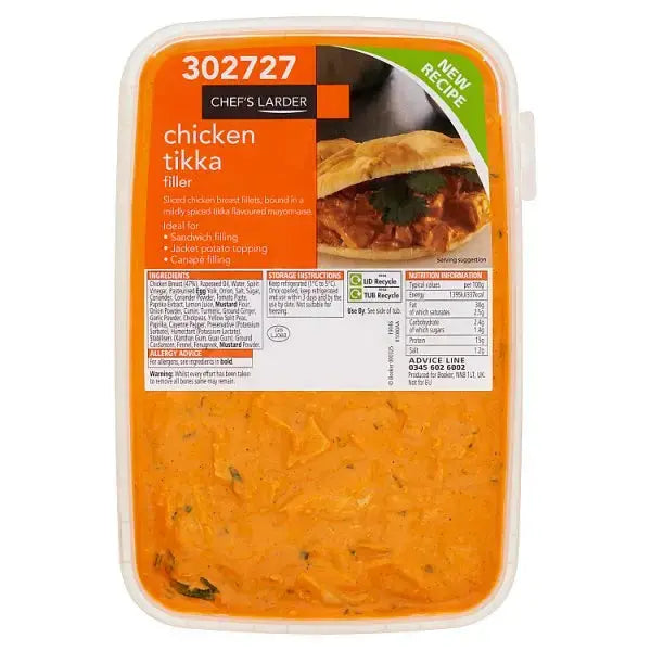 Chef's Larder Chicken Tikka Filler 1kg  Adomoo