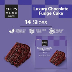 Chef's Menu Luxury Chocolate Fudge Cake 14 Slices (Case of 6)