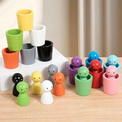 Children's Montessori Color Villain Classification Cup Jenga Educational Toys  Adomoo