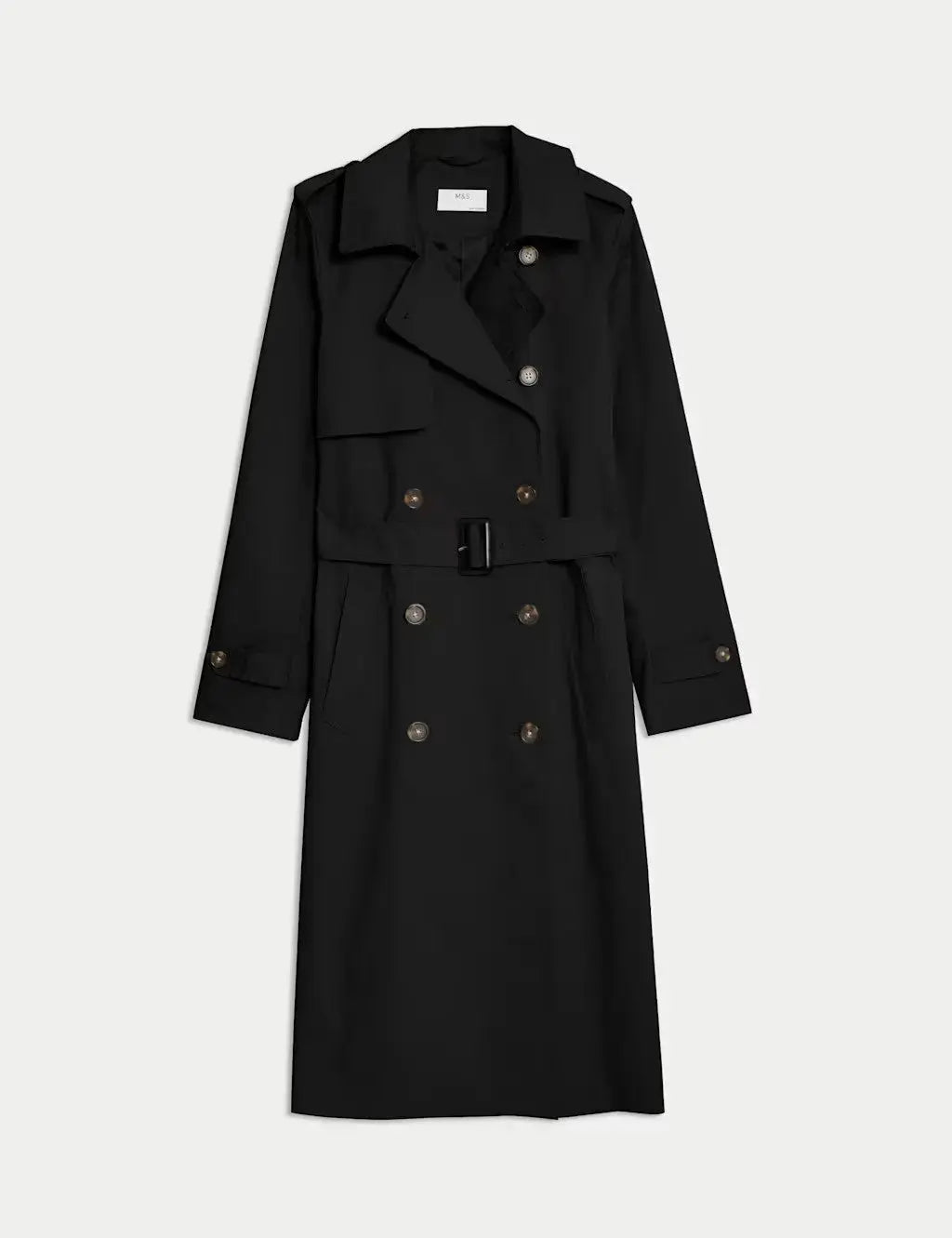 Cotton Rich Belted Longline Trench Coat  Adomoo