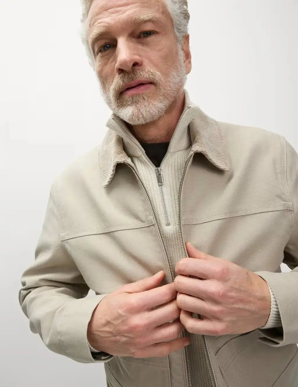 Cotton Rich Canvas Harrington Jacket  Adomoo