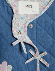 M&S Cotton Rich Denim Quilted Jacket (0-3 Yrs)  Adomoo