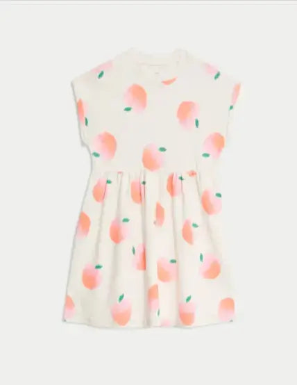 Cotton Rich Printed T-Shirt Dress (2-8 Yrs)  Adomoo