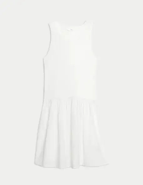Cotton Rich Ribbed Dress (2-16 Yrs)  Adomoo
