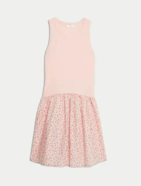 Cotton Rich Ribbed Dress (2-16 Yrs)  Adomoo