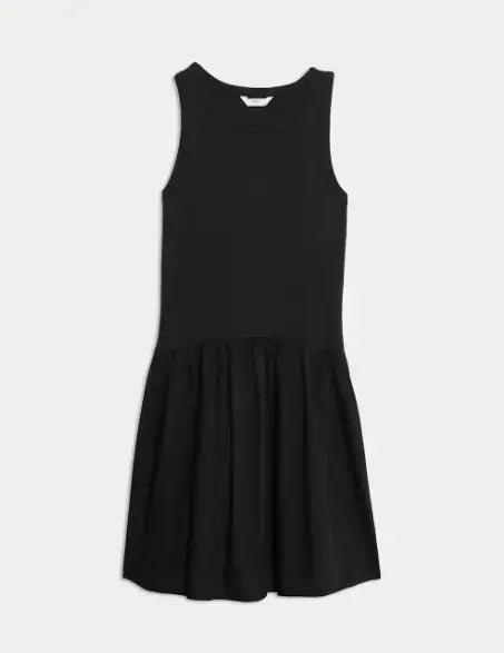 Cotton Rich Ribbed Dress (2-16 Yrs)  Adomoo