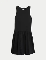 Cotton Rich Ribbed Dress (2-16 Yrs)  Adomoo