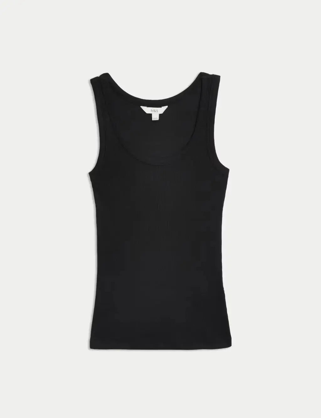 Cotton Rich Ribbed Slim Fit Vest Top  Adomoo