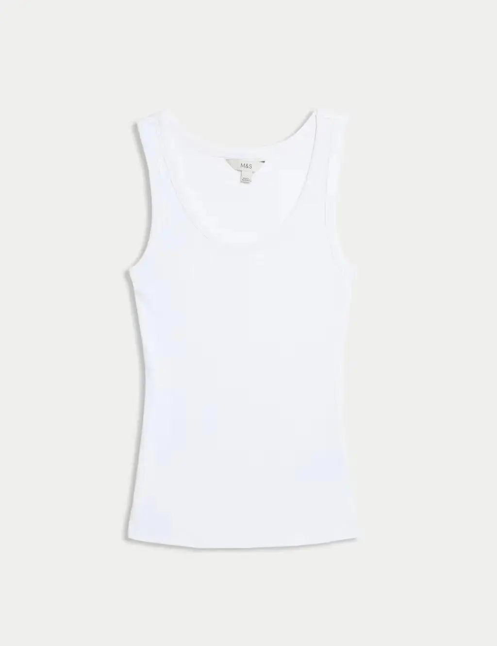 Cotton Rich Ribbed Slim Fit Vest Top  Adomoo